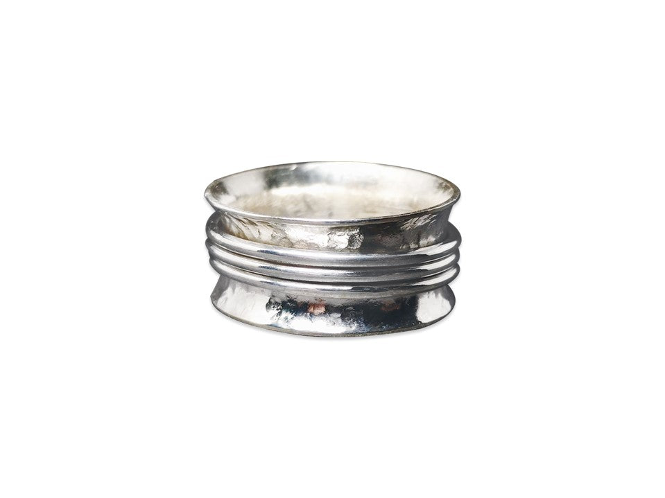 925 Sterling Silber Ring Spinner Silber Ring Gehämmert Ring Meditationsring Sorgenring Angst Ring