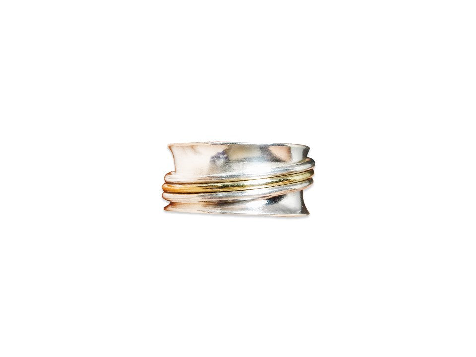 Drehbarer Meditationsring 925 Silberring Fidget Ring Silberner Bandring Sorgenring Handgemachter Ring
