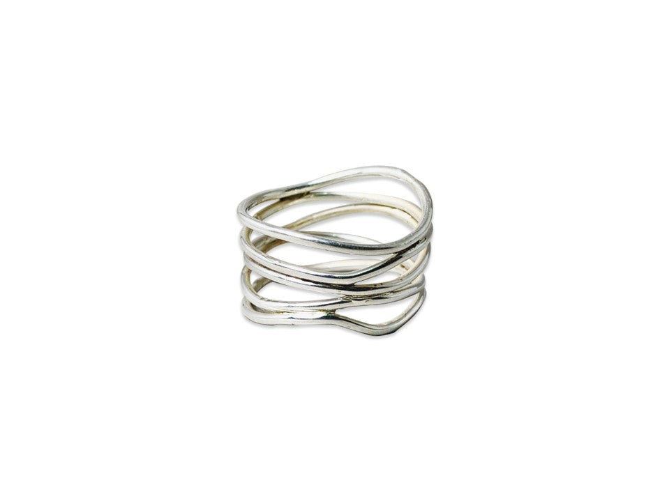 Spiralring 925er Sterlingsilber Handgemacht Designer Alltag Silberschmuck Geschenk für Sie Einzigartiger Boho-Ring