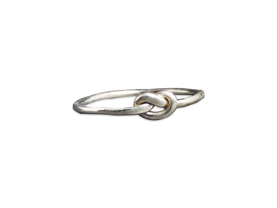 Handgefertigter Knotenring 925 Sterling Silber Minimalistischer Stapelring Zierlicher Boho-Ring Geschenkring