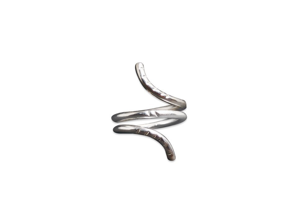 925 Sterling Silber Spiralring Verstellbarer Statement-Ring Zierlicher Ring Handgemachter Ring Geschenk für Sie