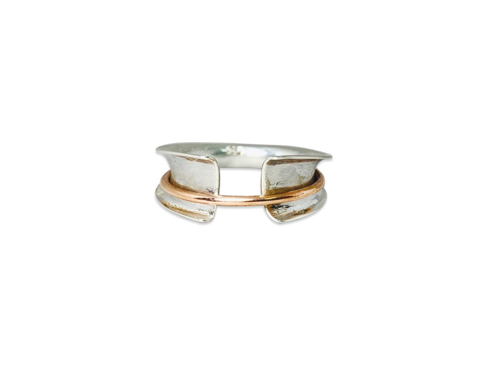Spinner Ring Zappelring Statement-Sorgenring Meditationsring 925 Sterling Silber Handgefertigter Ring