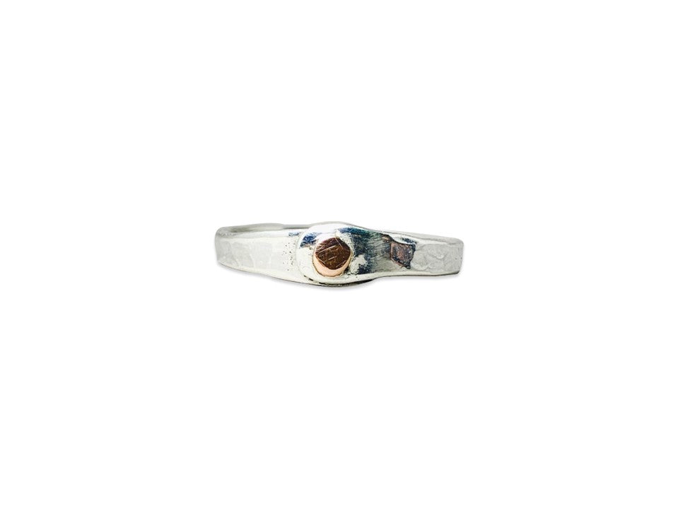 Gehämmerter Bandring 925 Silberring Silberner Bandring Statement-Bandring Boho Gypsy Ring