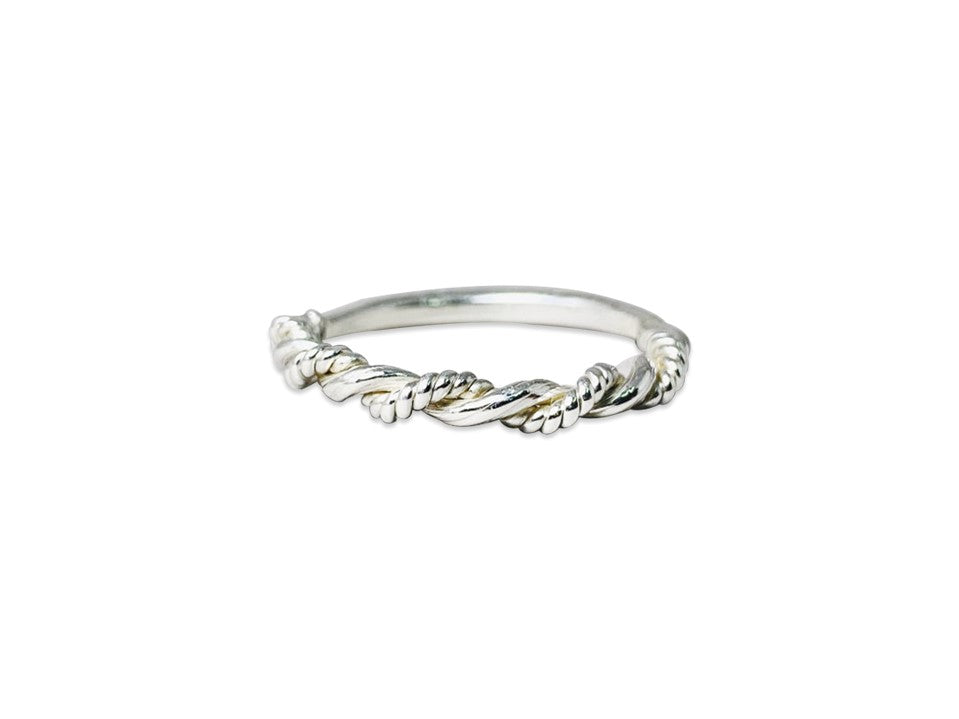 Gedrehter Silber-Schichtring Sterlingsilber 925 Handgefertigter Ring Silberschmuck Damen Geschenk für Sie