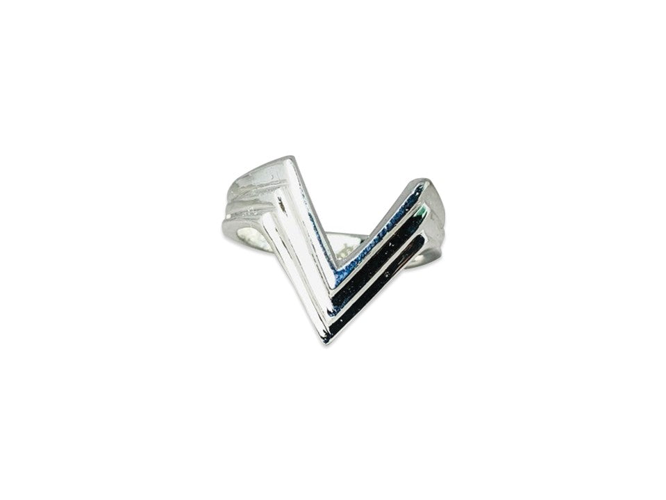 V-förmiger Ring 925er Sterling Silber Chevron Ring Zarter Boho Ring Versprechensring Statement-Ring