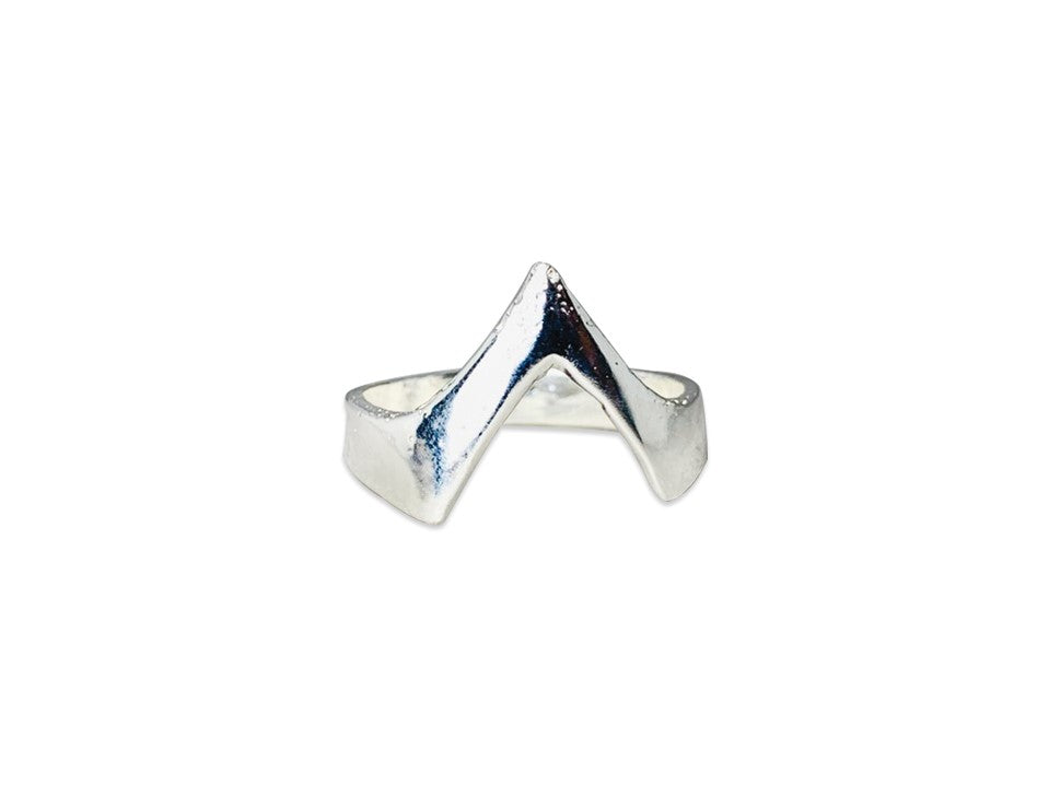 Chevron Ring 925 Sterling Silber V-förmiger Ring Moderner Schmuck Trendiger Ring Silberner Bandring Damenring Geschenkring