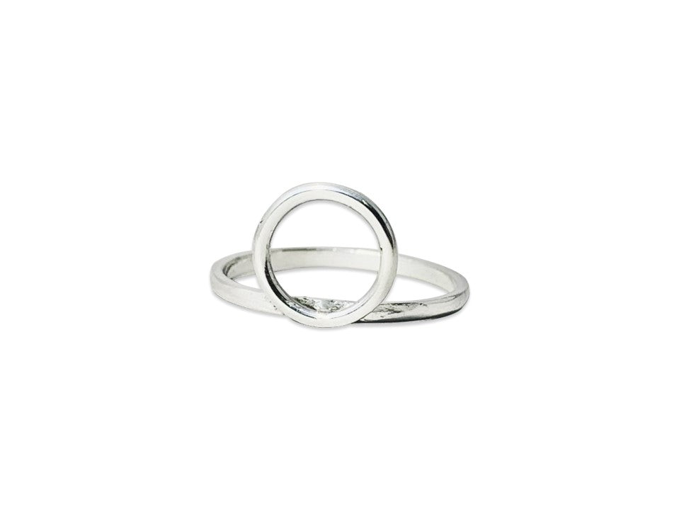 Offener Kreis Ring Silber Stapelring 925 Sterling Silber Handgemacht Schlichter Alltagsring Geschenk Für Sie