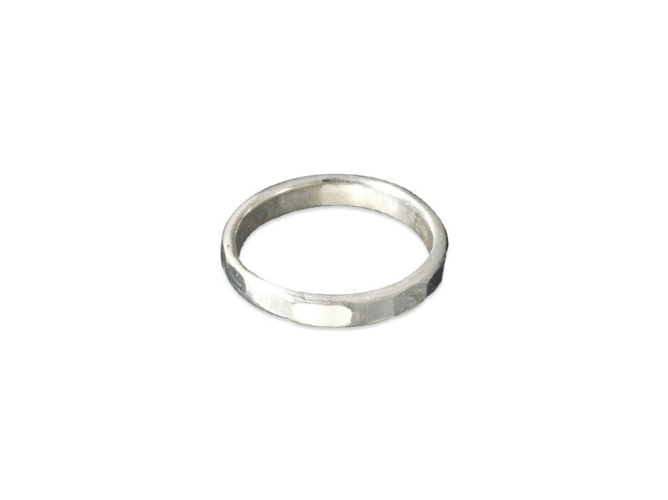 Gehämmerter Ring 925er Silberring Stapelring Silber Gehämmerter Ring Geschenk für sie