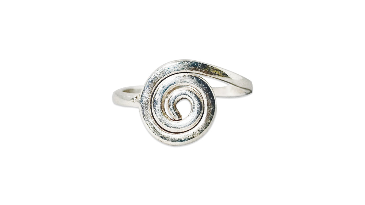 Spiralring Alltagsring für Frauen Einzigartiger Boho-Ring Silber Handgefertigter Ring Geschenkring