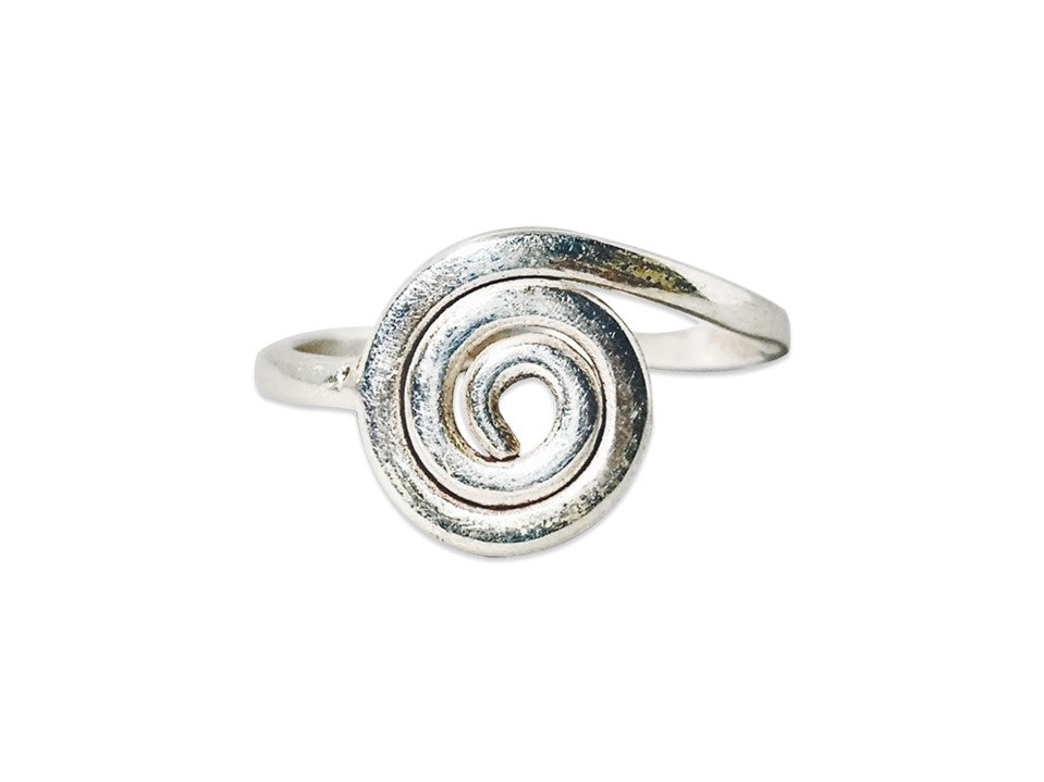 Spiralring Alltagsring für Frauen Einzigartiger Boho-Ring Silber Handgefertigter Ring Geschenkring