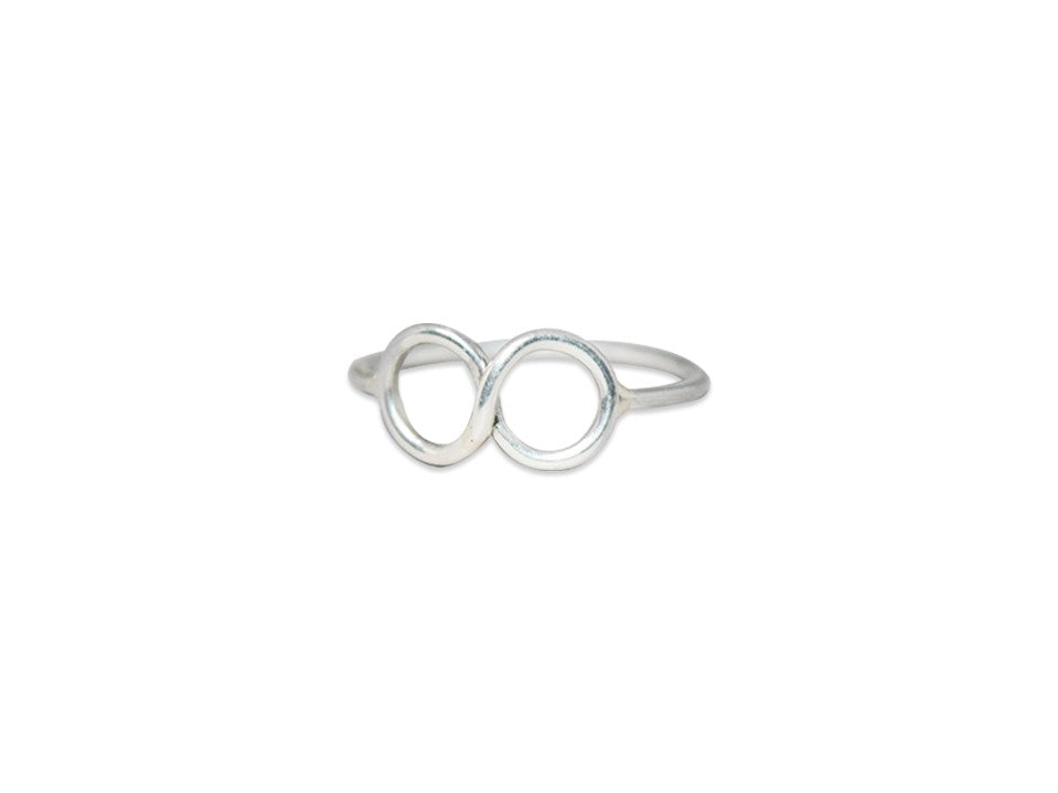 Unendlichkeitsring 925 Sterling Silber handgemachter Ring Silber Unendlichkeitsring Silberschmuck Stapelring Geschenk für Sie