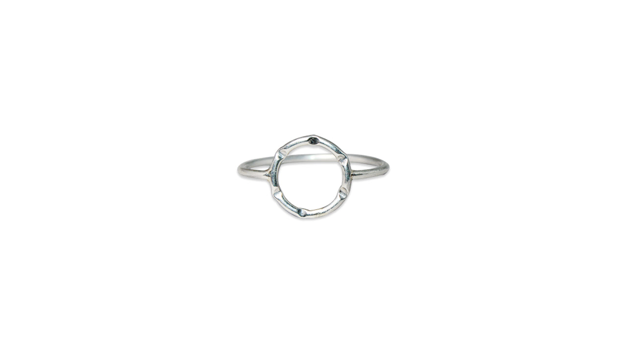 Offener Kreisring Karma-Ring 925 Sterling Silber Damenring Runder Ring Geschenk für Sie