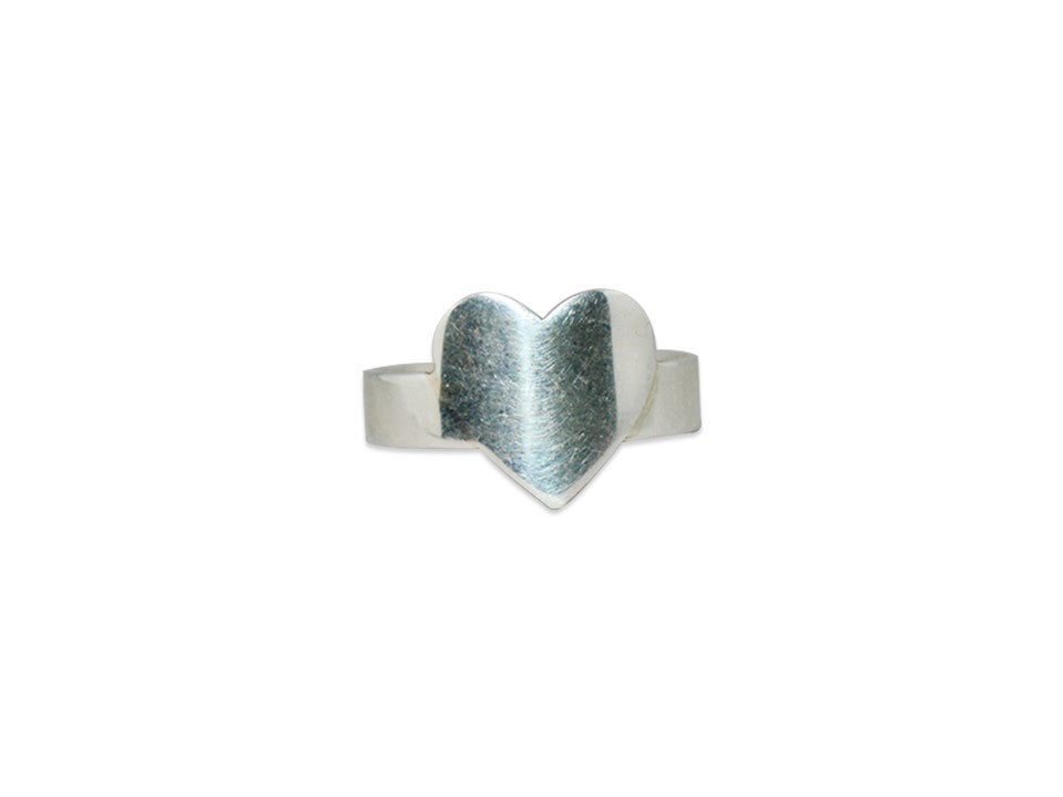 925 Sterling Silber Herzring Statement Ring Geschenk für Sie Handgefertigter Silberschmuck Damenring Geschenkring