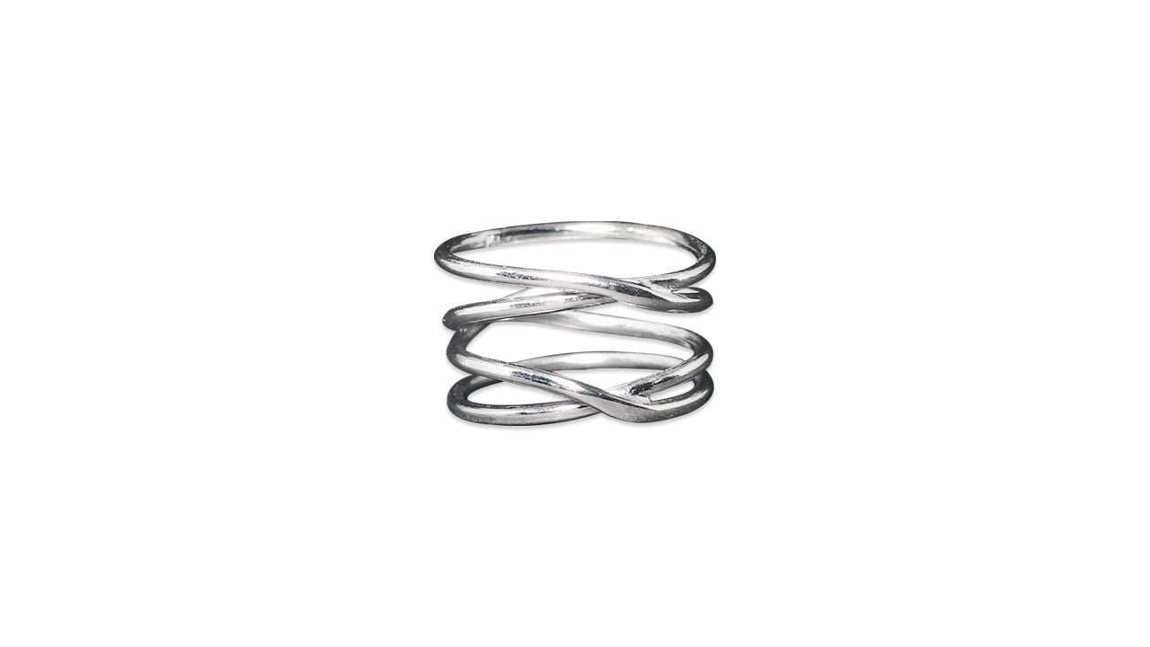 Spiral Schmuck Handgefertigter Spiralring 925 Sterling Silber Damenring Einzigartiger Statement-Ring Schmuck für sie