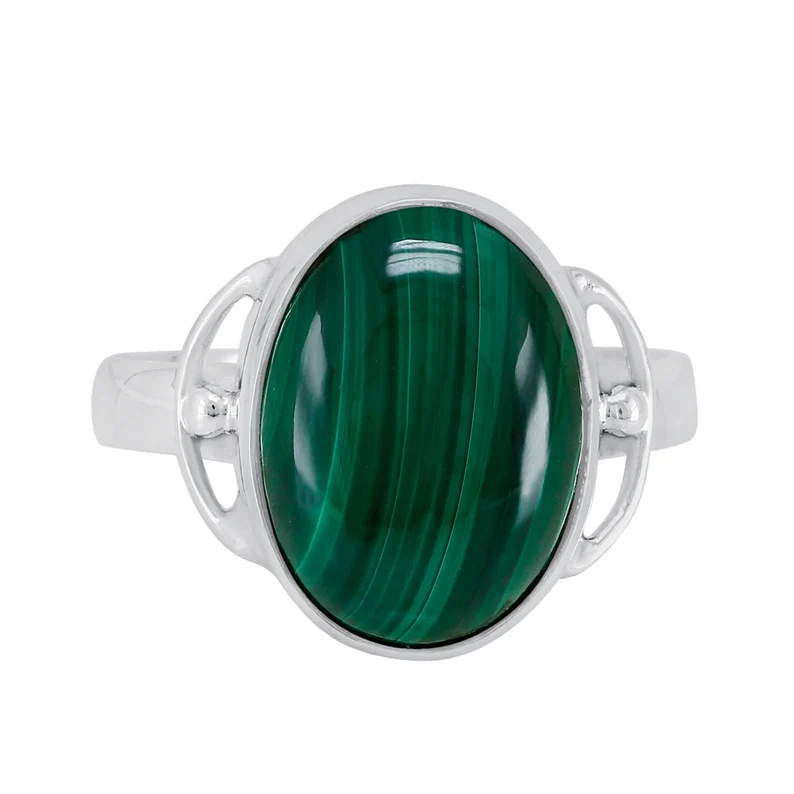 Malachite Ring Green Oval Gemstone Ring 925 Silver Malachite Ring Handmade Ring Malachite Jewelry For Women Beautiful Ring Gift For Her