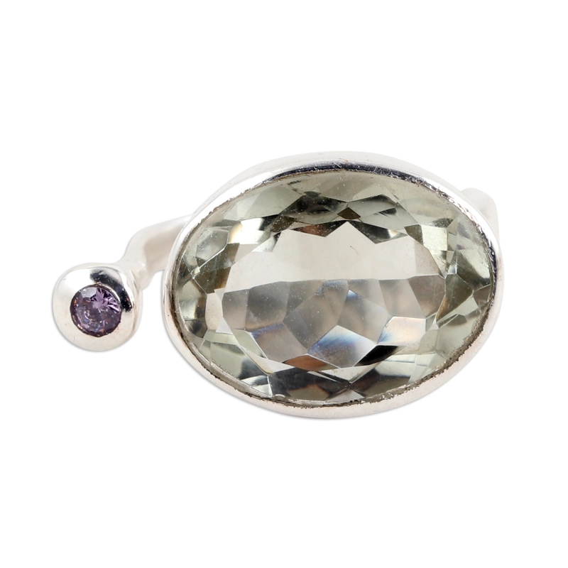 Amethist Ring Handgemaakt Designer 925 Sterling Zilver Cadeau Voor Haar