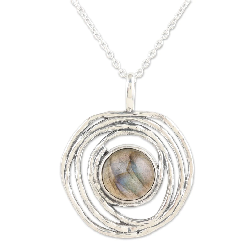 Moderne Schild Labradorit Anhänger Halskette 925 Sterling Silber Schmuck Zierlicher Labradorit Schmuck Geschenk für Sie & Ehefrau