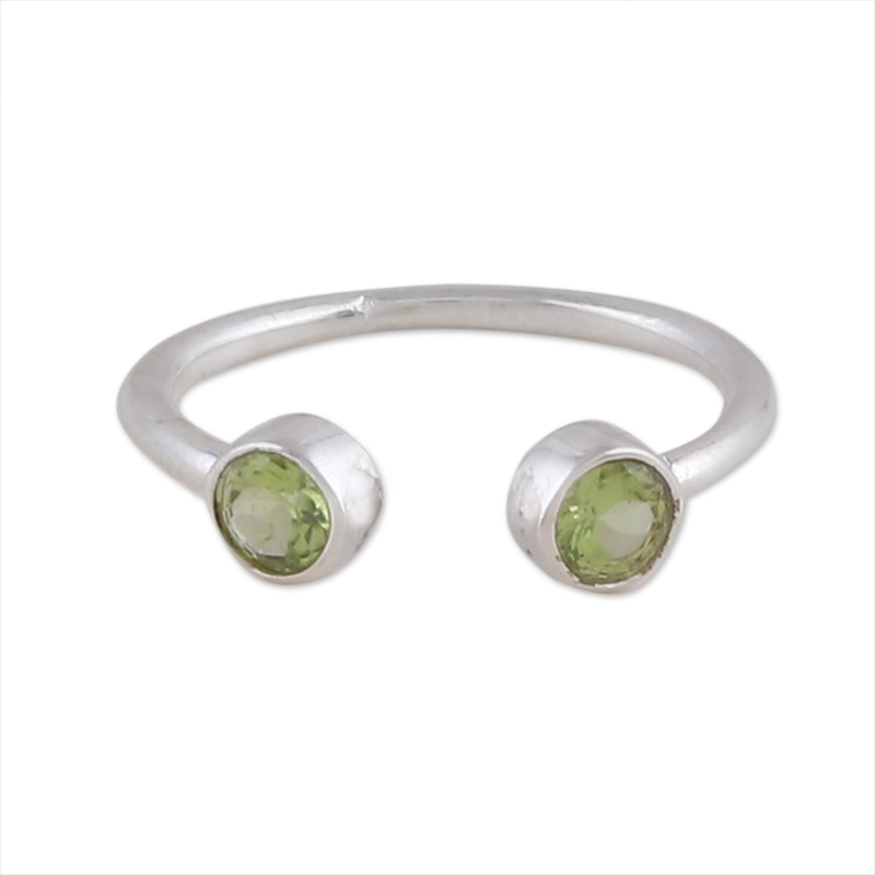 Peridot Wickelring Handgemacht 925 Sterling Silber Geschenk Für Sie