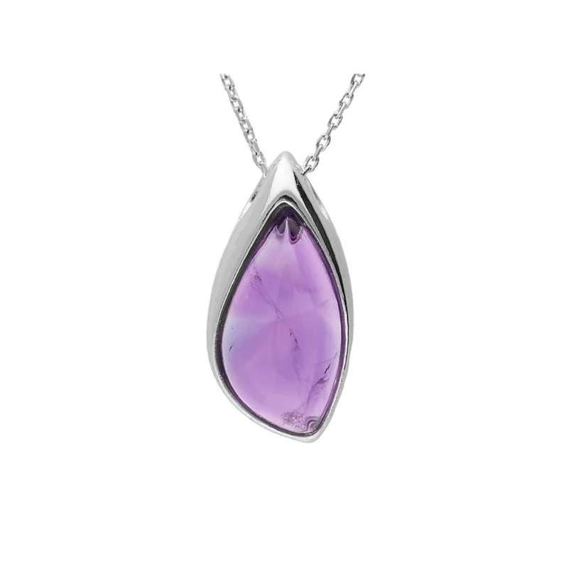 Zarte natürliche Amethyst-Halskette 925 Sterling Silber Zierliche Halskette Minimale Halskette Brautjungfern-Geschenk Februar Geburtsstein-Halskette Geschenk-Artikel