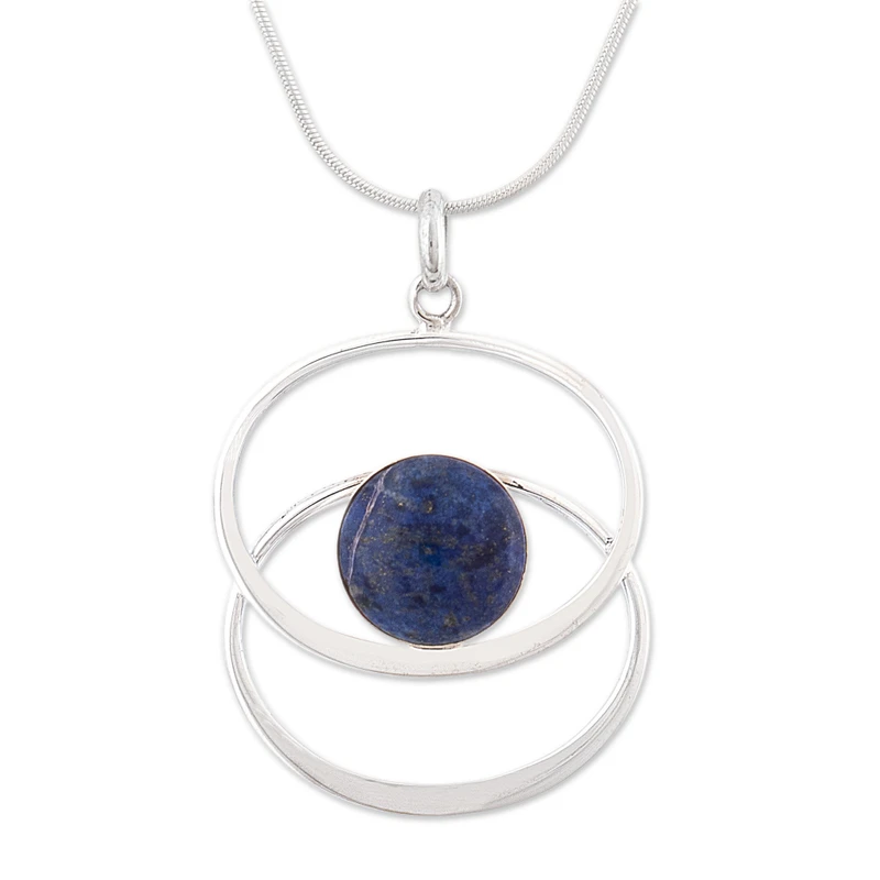 Cuddle Me Blauer Lapislazuli Halskette 925 Sterling Silber Lapislazuli Schmuck Handgemachter Schmuck Boho Halskette Statement Halskette Geschenk für Sie Geburtstagsgeschenk