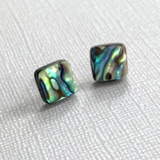 Abalone Earrings Studs Dainty Shell Jewelry Abalone Shell Earrings Protection Jewelry Handmade Boho Jewelry Gift For Her