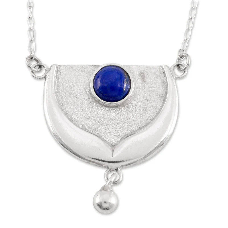Lapislazuli Halskette und 925 Sterling Silber Halskette Lapislazuli Schmuck Geburtsstein Schmuck Boho Halskette Statement Kette Geschenk für Sie