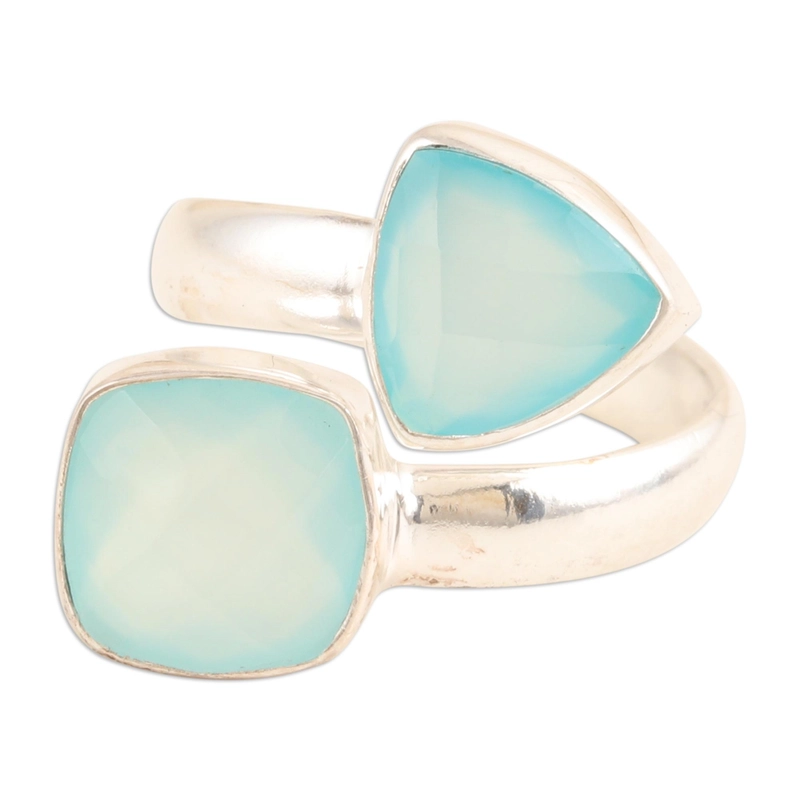 Chalcedon-Edelsteine Handgefertigt 925 Sterling Silber Geschenk für Sie
