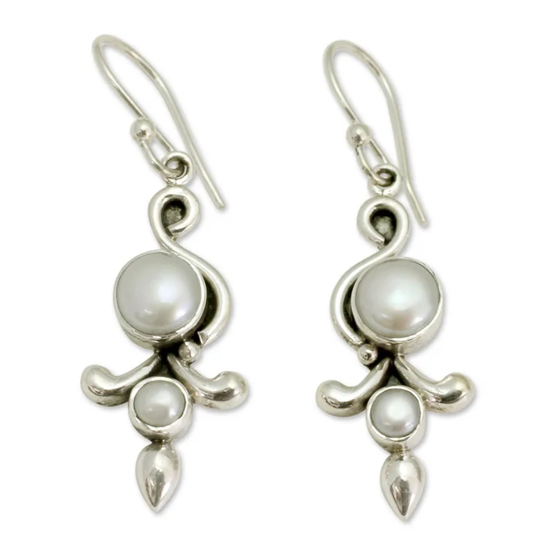 Blatt-Design Perlen Rundohrringe 925 Sterling Silber Boho Ohrringe Handgefertigte Edelstein Ohrringe Hochzeitsschmuck Geschenk Für Sie