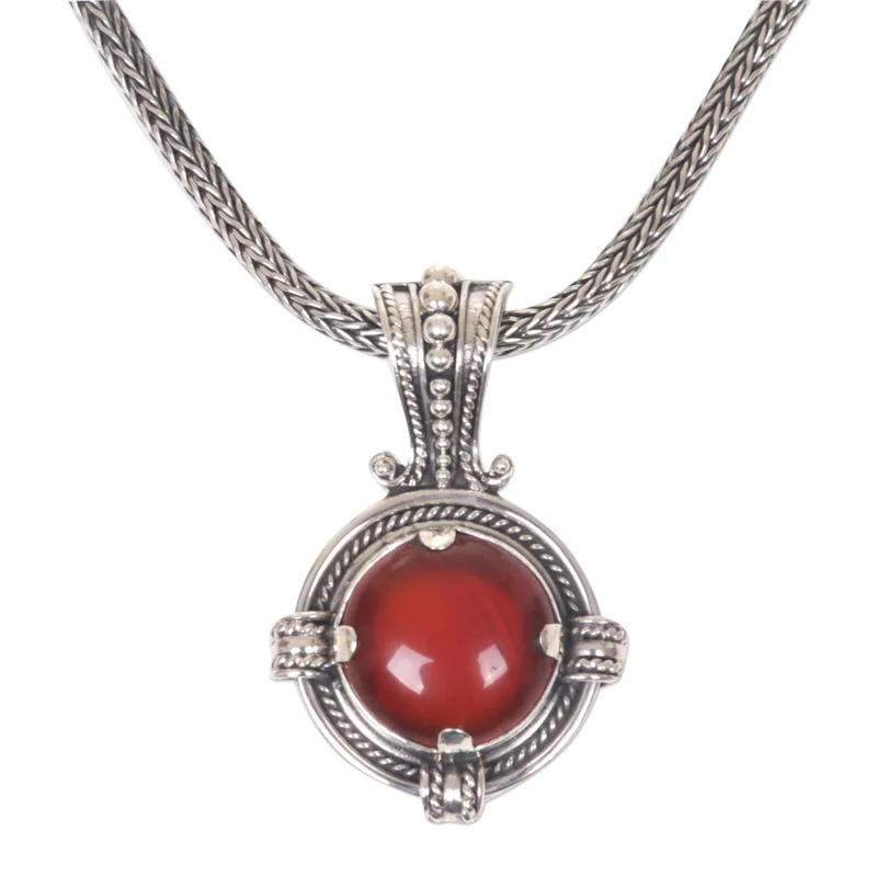 925 Sterling Silber Karneol Wasserfallkette Handgefertigte Kette Art-déco-Kette Geschenk für Sie