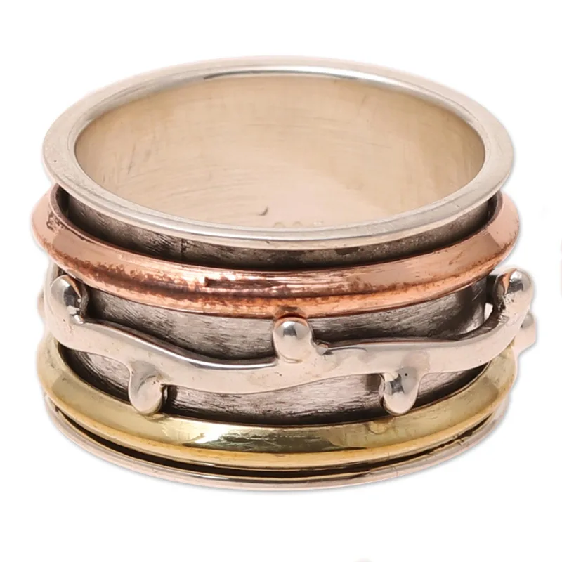 925 Sterling Silber Spinner Ring Handgemachter Ring Silberschmuck Böhmischer Zierlicher Ring Geschenk Für Sie