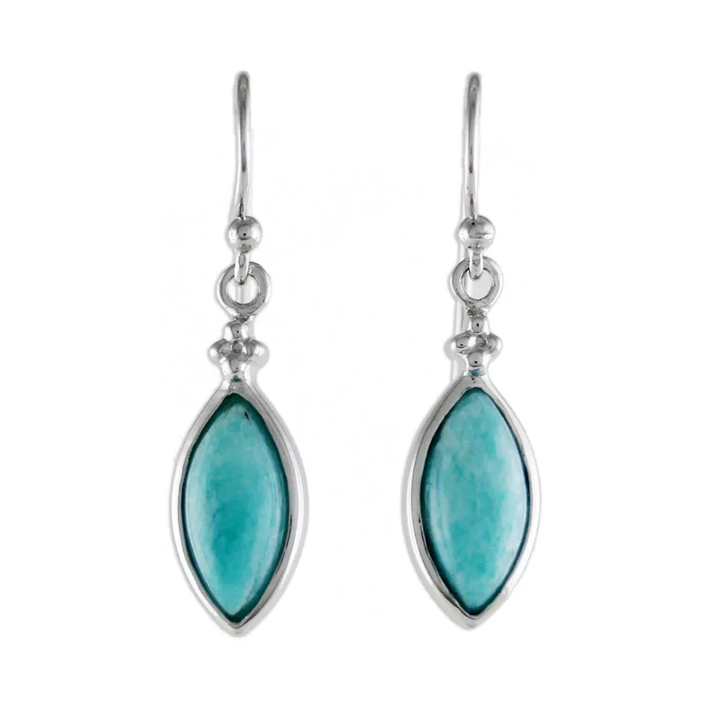 Markisenschliff Amazonit Ohrringe Cabochons Damenschmuck Boho Ohrringe Handgefertigte Edelstein Ohrringe Hochzeitsschmuck Geschenk für Sie & Mama