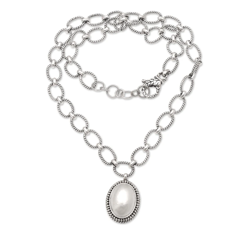 Zuchtperlen-Anhänger-Halskette 925 Sterling Silber Süßwasserperlen-Schmuck Handgemachter Schmuck Boho Halskette Geschenk für Sie