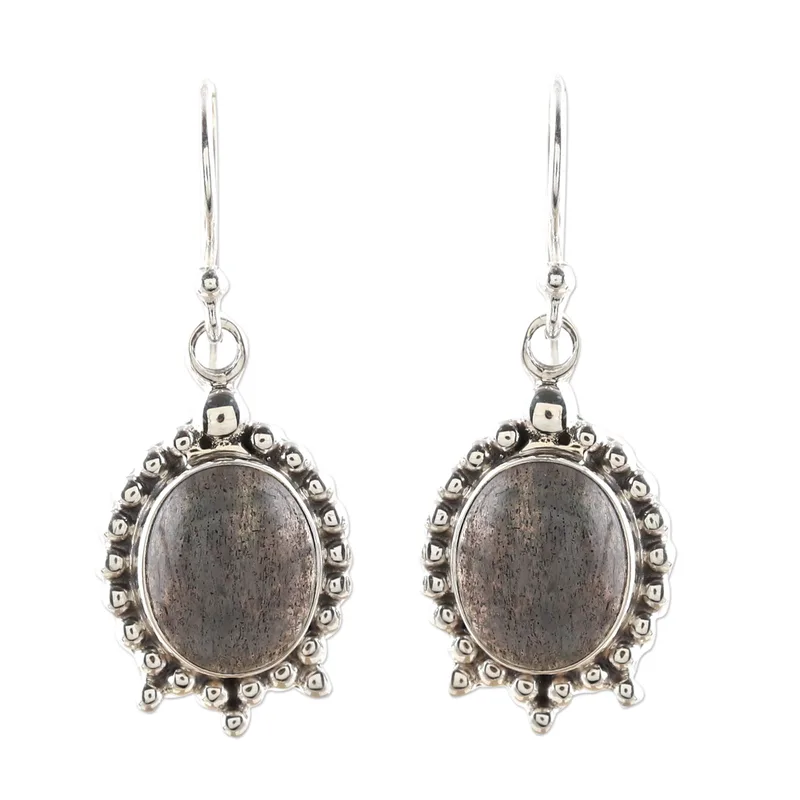 Natürliche Labradorit Ohrhänger 925 Sterling Silber Ohrringe Blaue Edelstein Hängeohrringe Labradorit Schmuckgeschenk für Sie