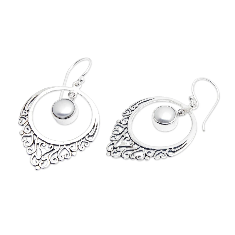 Handgefertigte Ohrringe aus 925er Sterlingsilber mit Zuchtperlen, Damenschmuck, Boho-Ohrringe, handgefertigte Edelstein-Ohrringe, Hochzeitsschmuck, Geschenk für sie