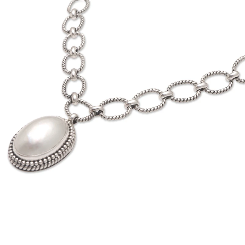 Zuchtperlen-Anhänger-Halskette 925 Sterling Silber Süßwasserperlen-Schmuck Handgemachter Schmuck Boho Halskette Geschenk für Sie
