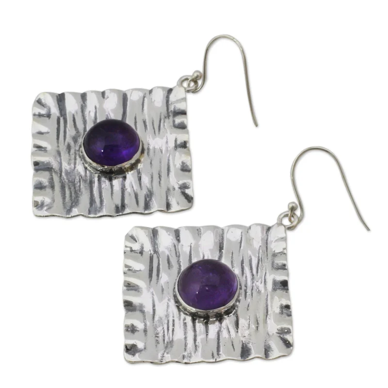 Ohrhänger aus Sterlingsilber mit Amethysten, handgefertigt, Geschenkidee, Geburtstagsgeschenk für sie