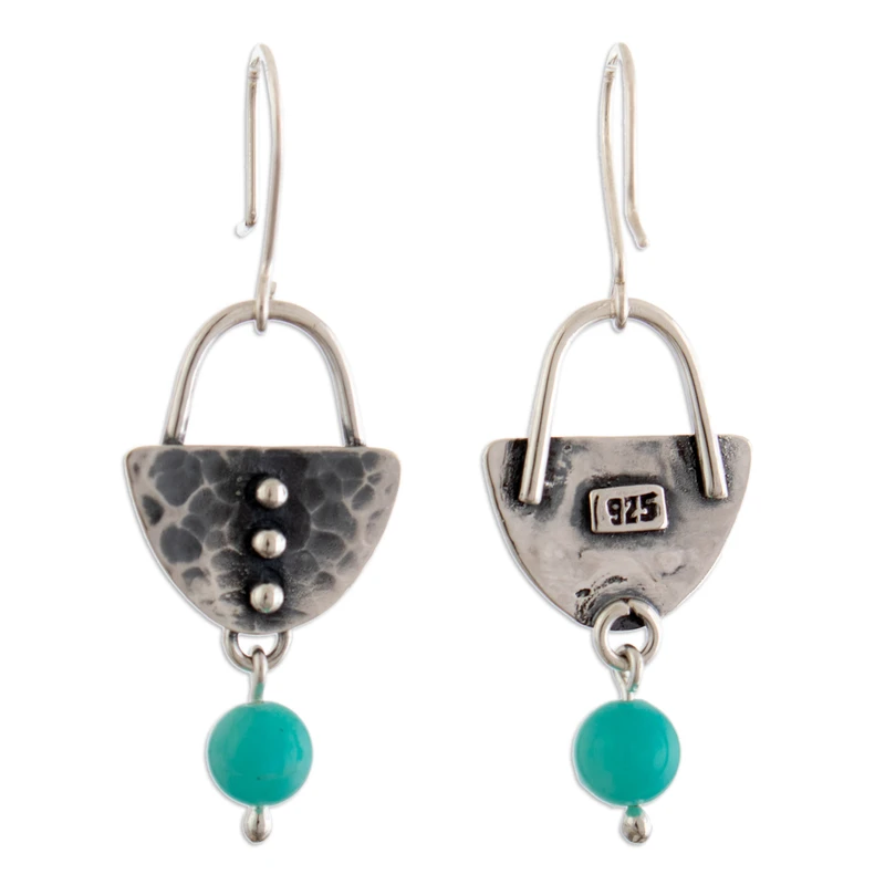 Oxidierte und natürliche Amazonit Ohrhänger Damen Schmuck Boho Ohrringe Handgemachte Edelstein Ohrringe Hochzeitsschmuck Geschenk für Sie & Mama