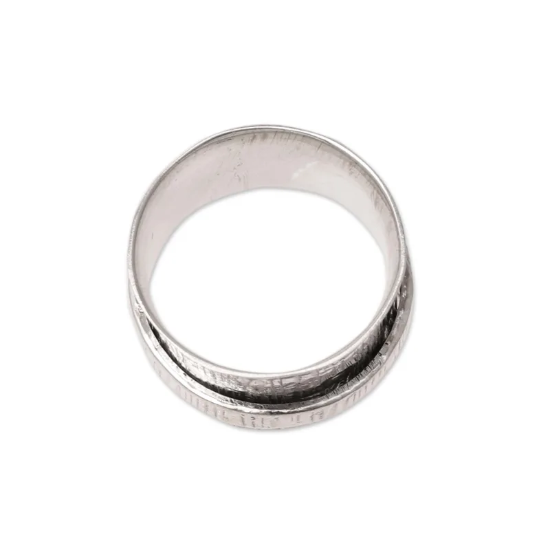 Baumrindenmuster Sterling Silber Spinner Ring aus Indien Handgemachter Ring Silberschmuck Böhmischer Zarter Ring Geschenk für sie