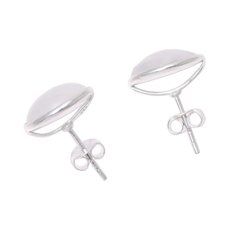 Natürliche Regenbogen-Mondstein-Ohrstecker 925 Silber Ohrstecker Handgefertigte Ohrstecker Mondstein-Ohrstecker Mondsteinschmuck Einzigartiger Geschenkartikel