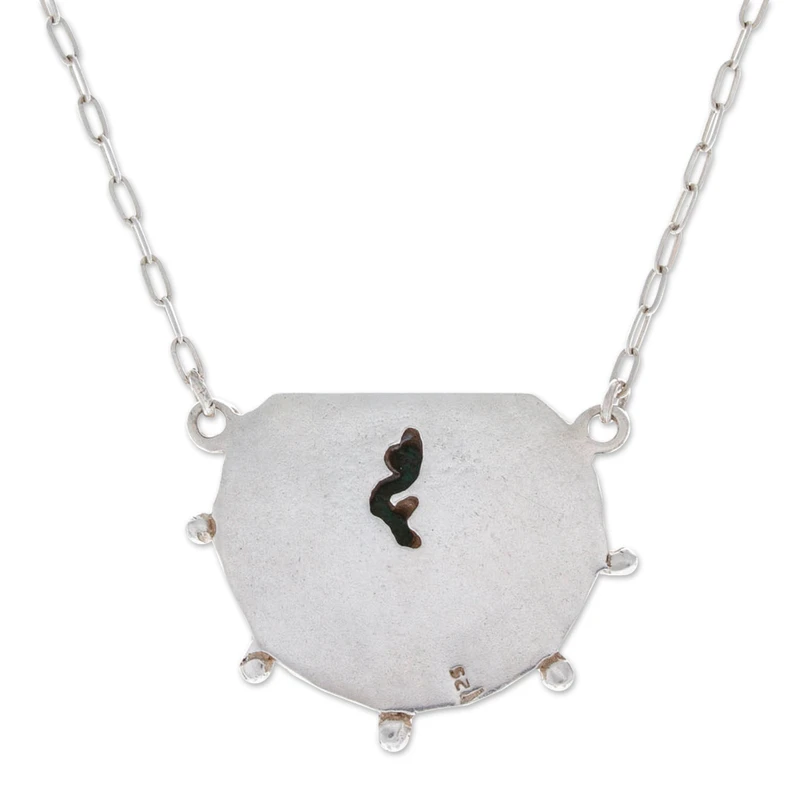 Natürliche Türkis-Halskette mit Anhänger in mattem Finish, 925 Sterling Silber Anhänger, zarte Halskette, perfektes Muttertagsgeschenk, böhmischer Schmuck, Geschenk für sie
