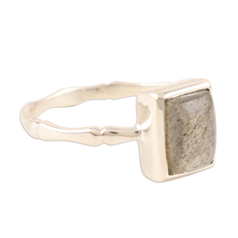 Labradorit Edelstein Handgemachter Designer 925 Sterling Silber Ring Geschenk für Sie & Mama