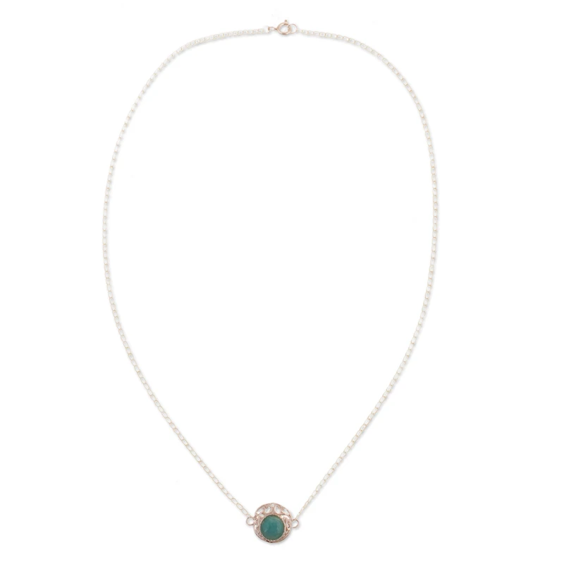 Kleine Edelsteine Amazonit-Halskette 925 Sterling Silber handgemachter Schmuck böhmische Halsketten Amazonit-Schmuck Geschenk für Sie Geburtstagsgeschenk