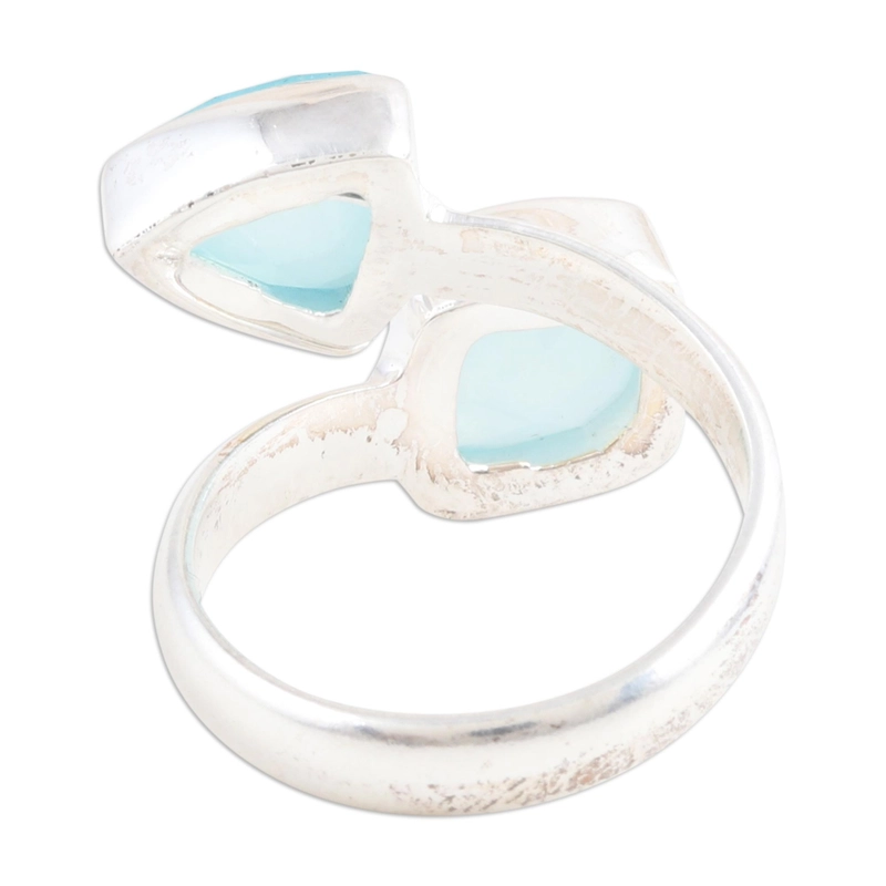 Chalcedon-Edelsteine Handgefertigt 925 Sterling Silber Geschenk für Sie