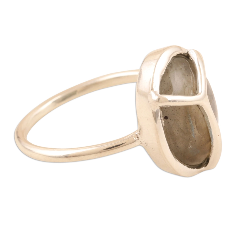 Labradorit Ring Handgemachtes Design 925 Sterling Silber Geschenk für Sie & Mama