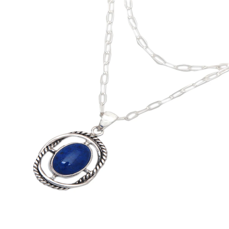 Mitternachtskreuz Modern 925 Sterlingsilber Lapislazuli Anhänger Halskette Zarte Anhänger Halskette Handgemachter Schmuck Geschenk Für Sie