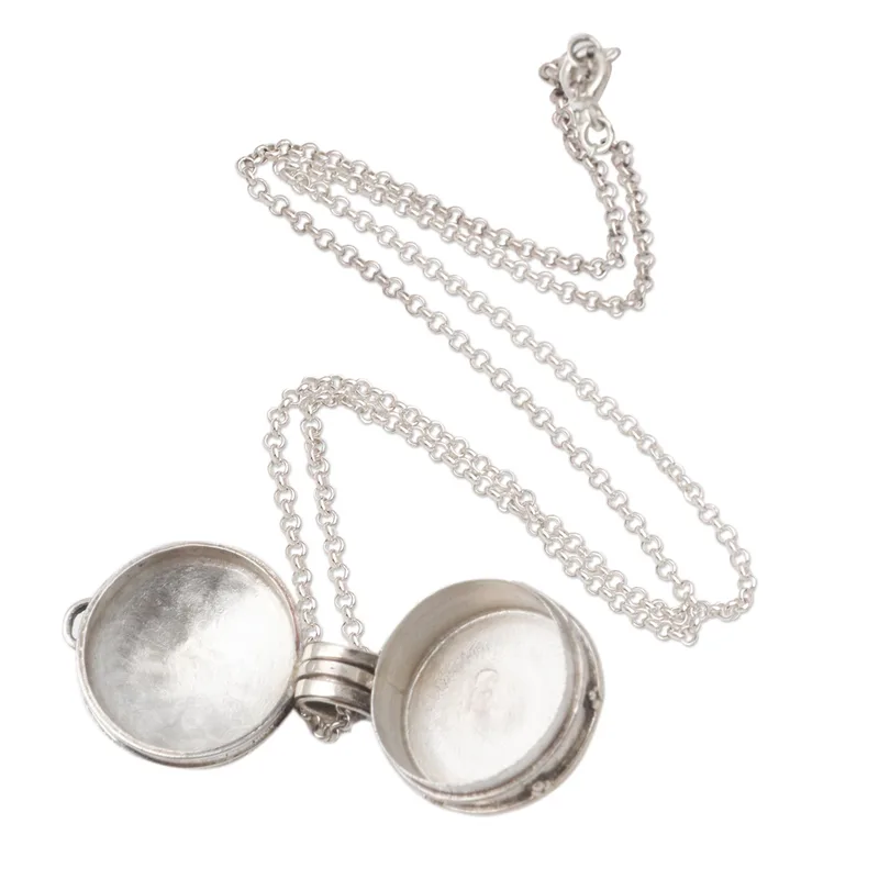 Medaillon Halskette Regenbogen Mondstein & Sterling Silber Anhänger Halskette Natürlicher Feuer-Regenbogen Mondstein Geschenk für Sie