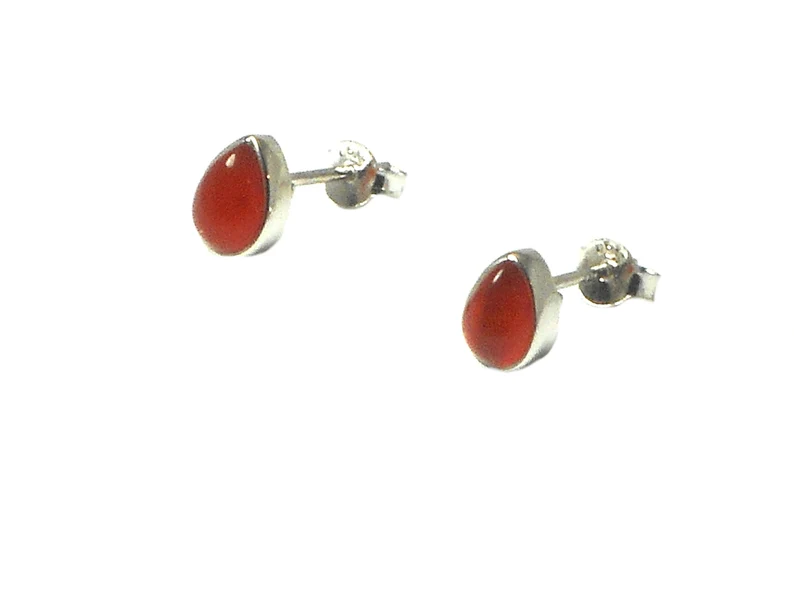 Ohrstecker Birnenform Karneol Orange Edelstein 925 Sterling Silber Schmuck Geburtstagsgeschenk Ohrringe Für Beste Freundin Geschenk Für Sie