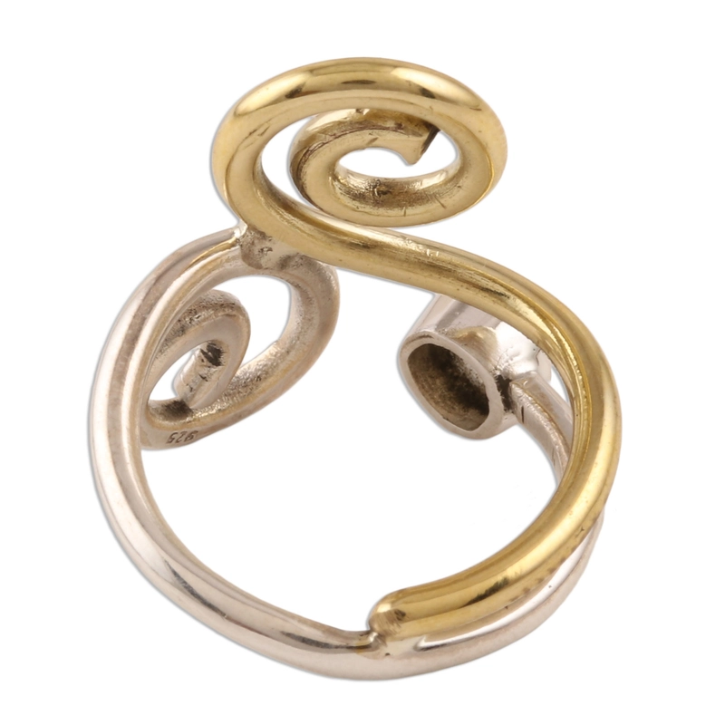 Regenbogen-Mondstein-Ring aus Sterlingsilber und Messing, handgefertigter 925er Sterlingsilberring, Geschenk für sie und Mutter