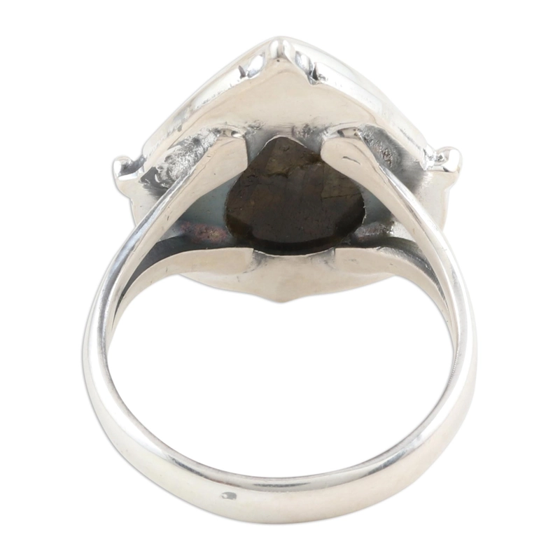 Natürlicher Labradorit Ring 925 Handgefertigtes Design Sterling Silber Geschenk für Sie
