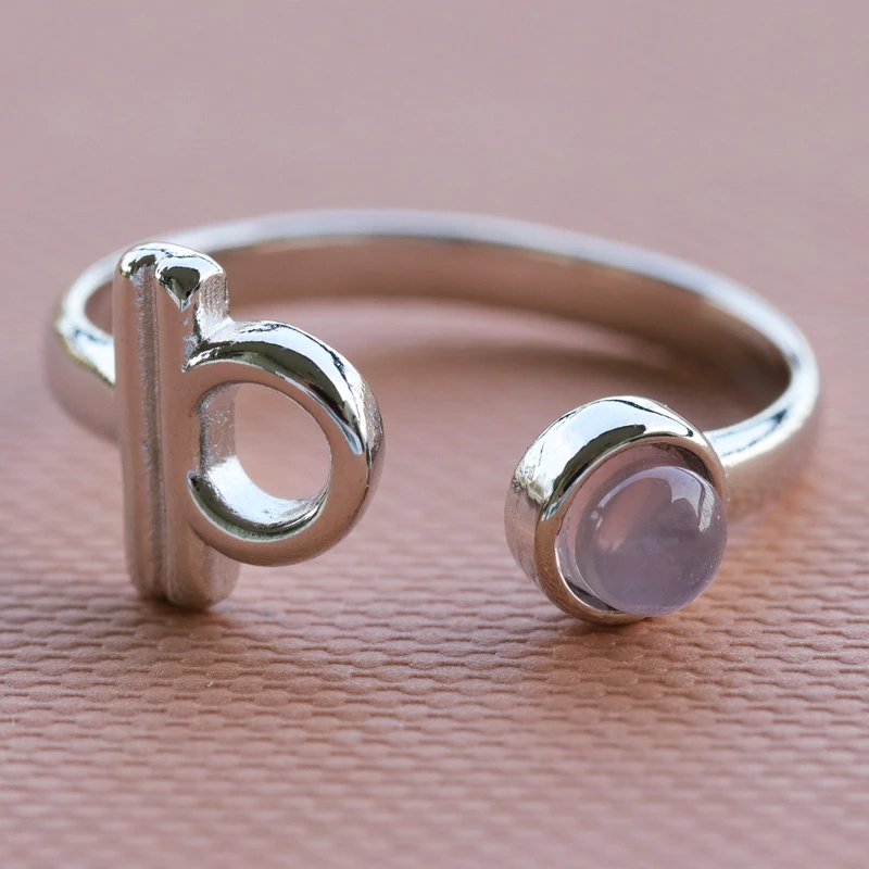 Cocktailring mit Rosenquarz 925 Sterling Silber Statement Ring Natursteinring Geschenk Für Sie